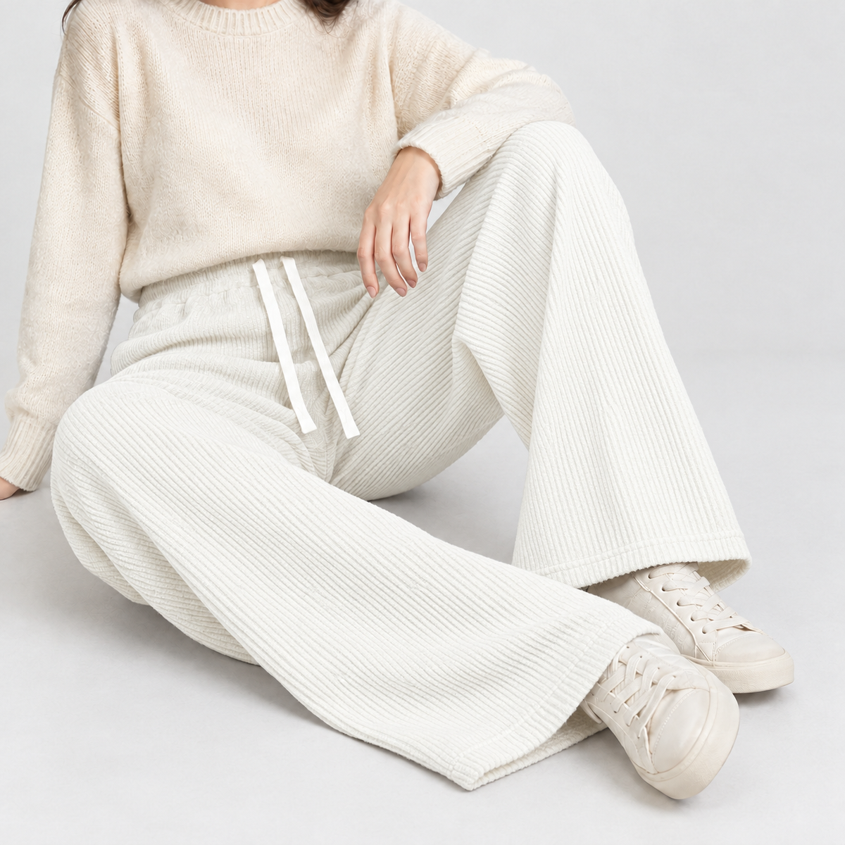 Crinan Wide Leg Pants - White