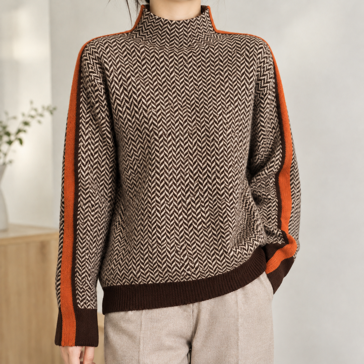 Mawes Cashmere Sweater - Orange