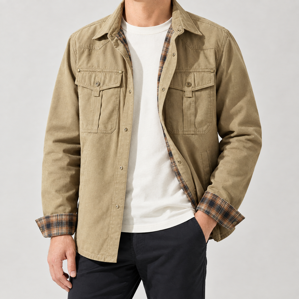 Blake Utility Jacket - Khaki