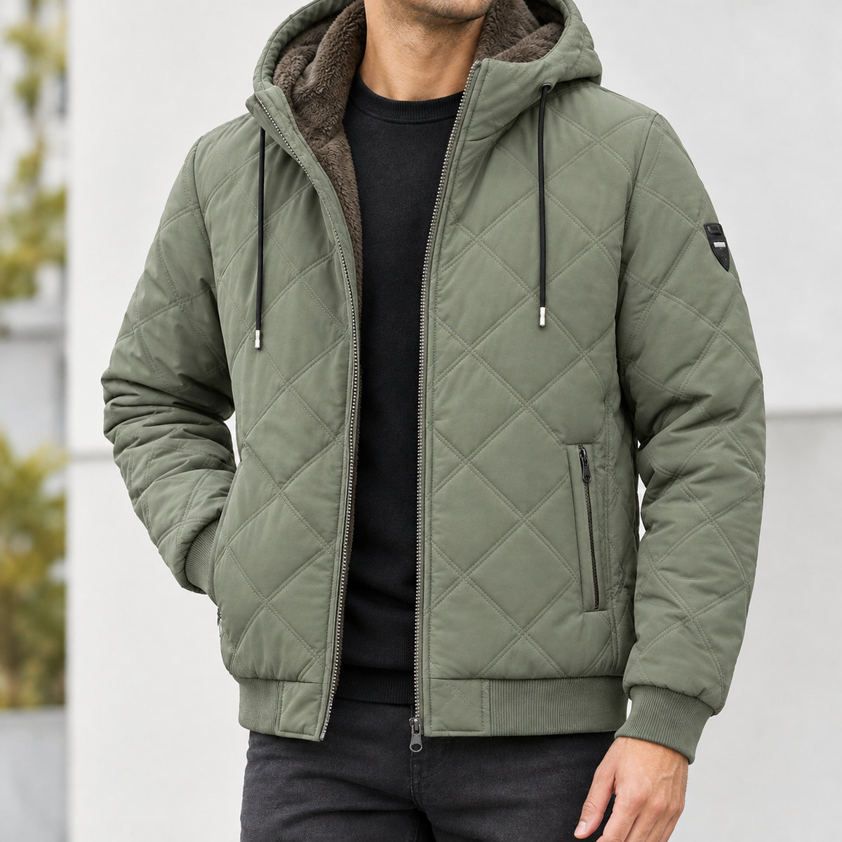 Naunton Quilted Jacket - Military Green
