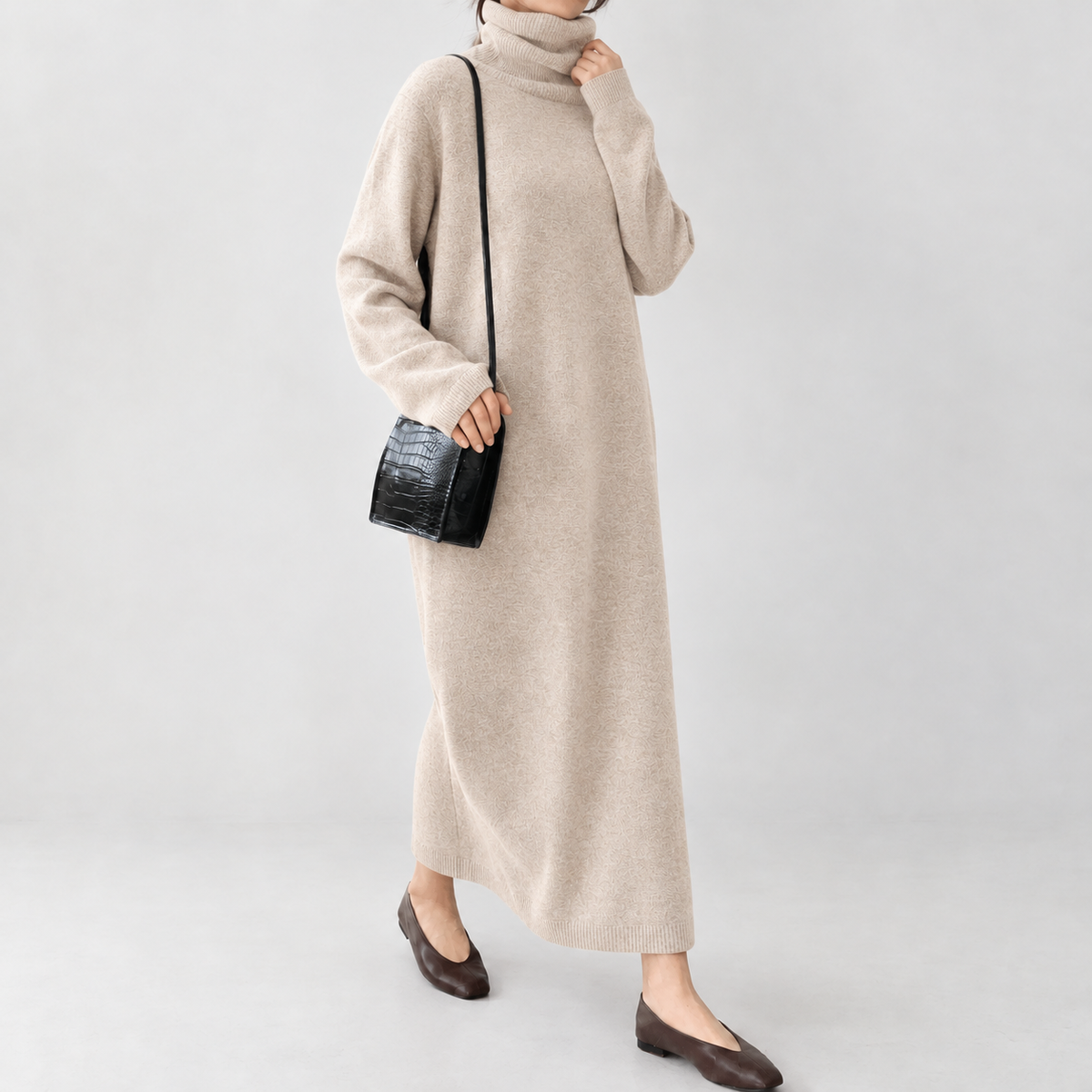 Goulceby Cashmere Dress - Apricot