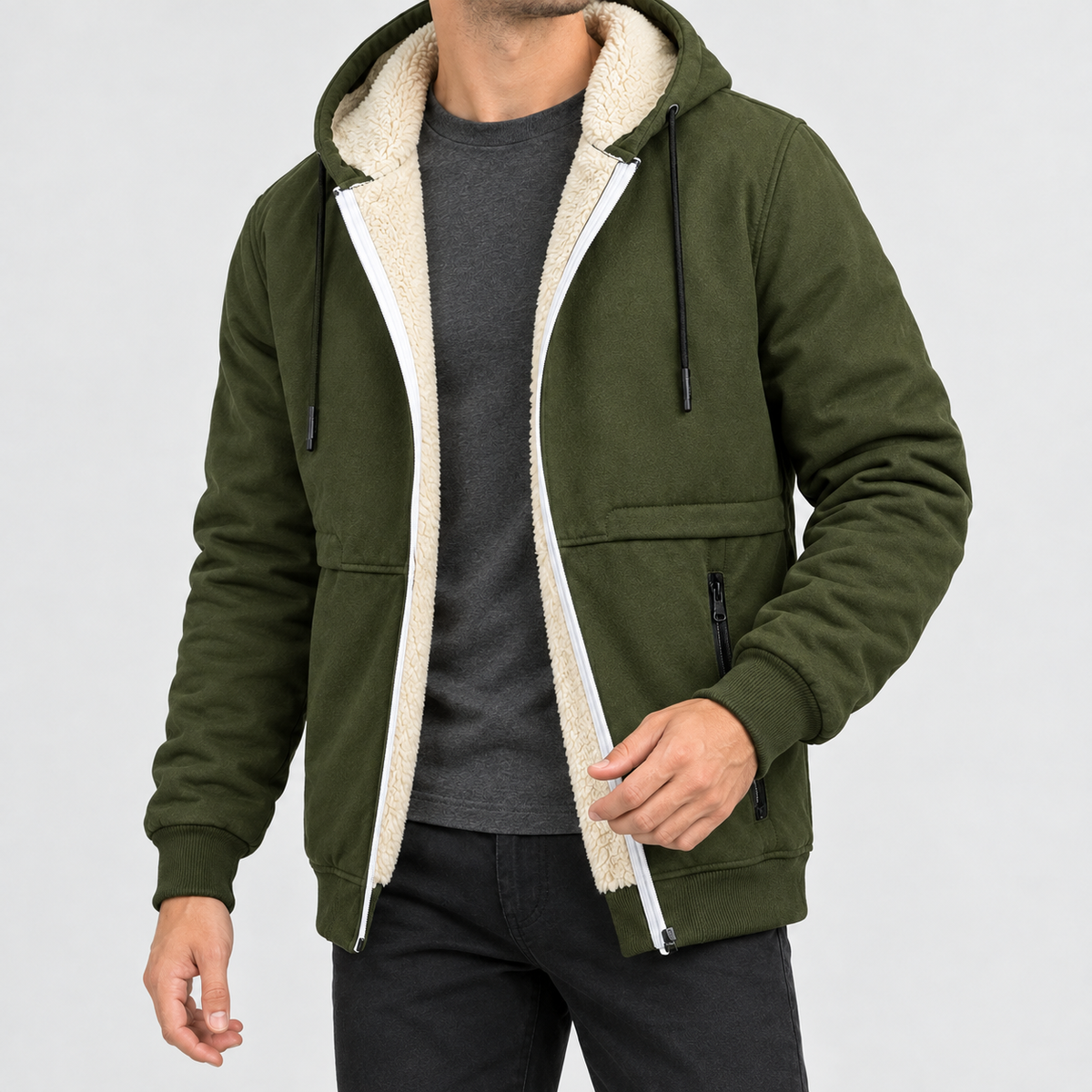 Barbondale Fleece Lined Jacket - Army Green