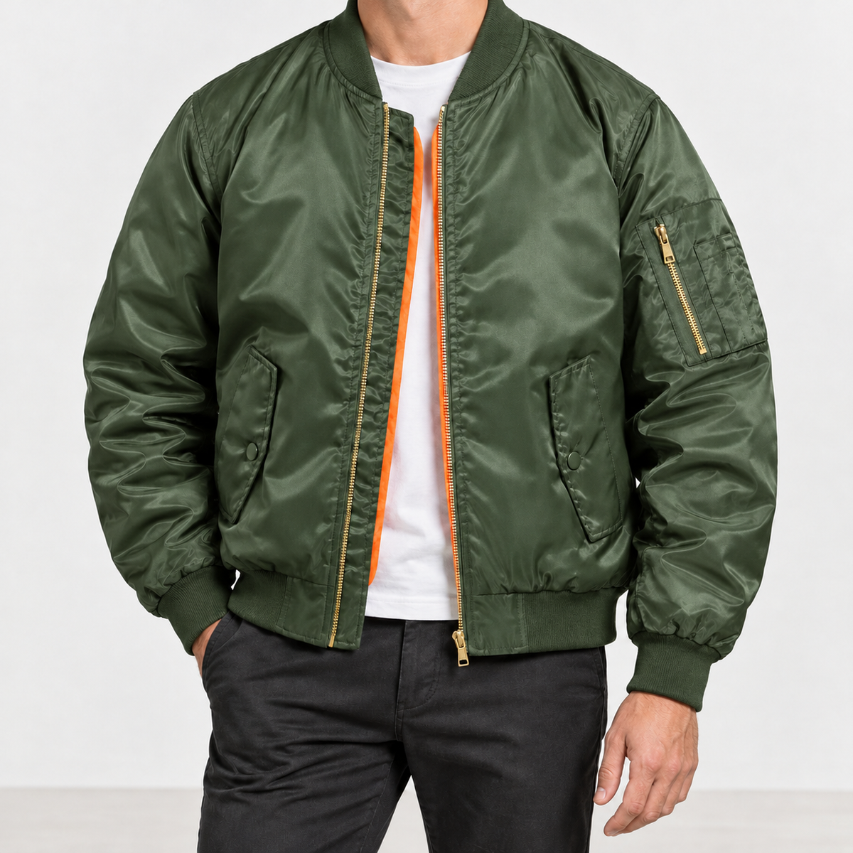 Trevorgans Bomber Jacket - Army Green