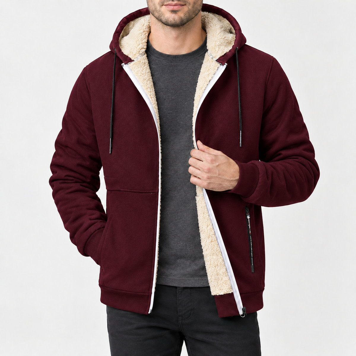 Beanley Cashmere Jacket - Wine Red