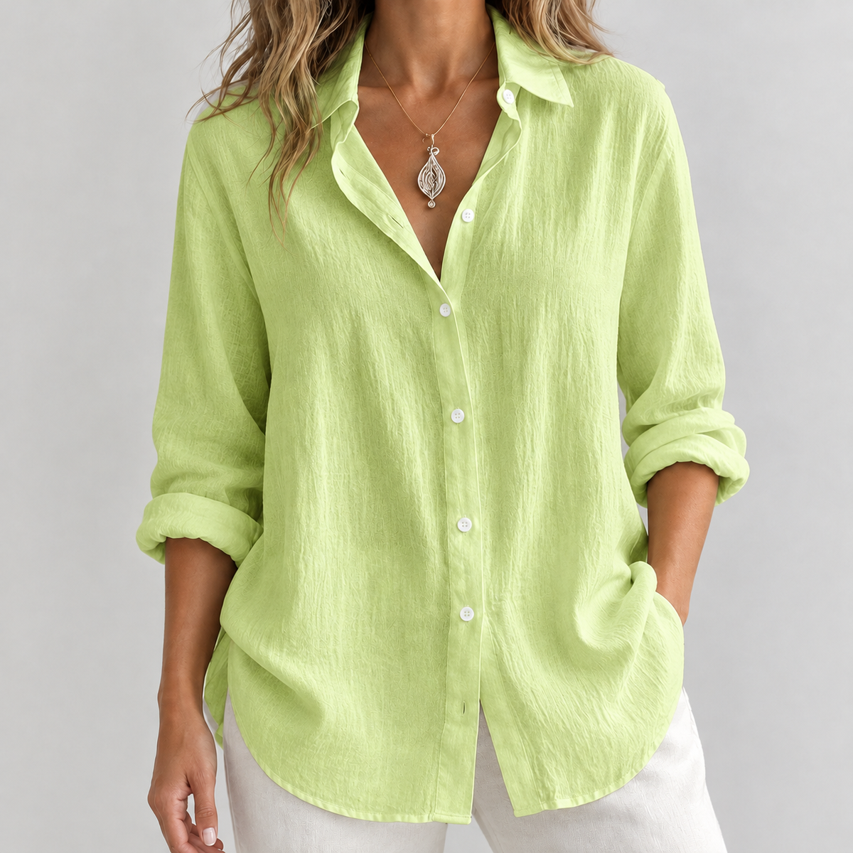 Achiltibuie Relaxed Shirt - Matcha Green