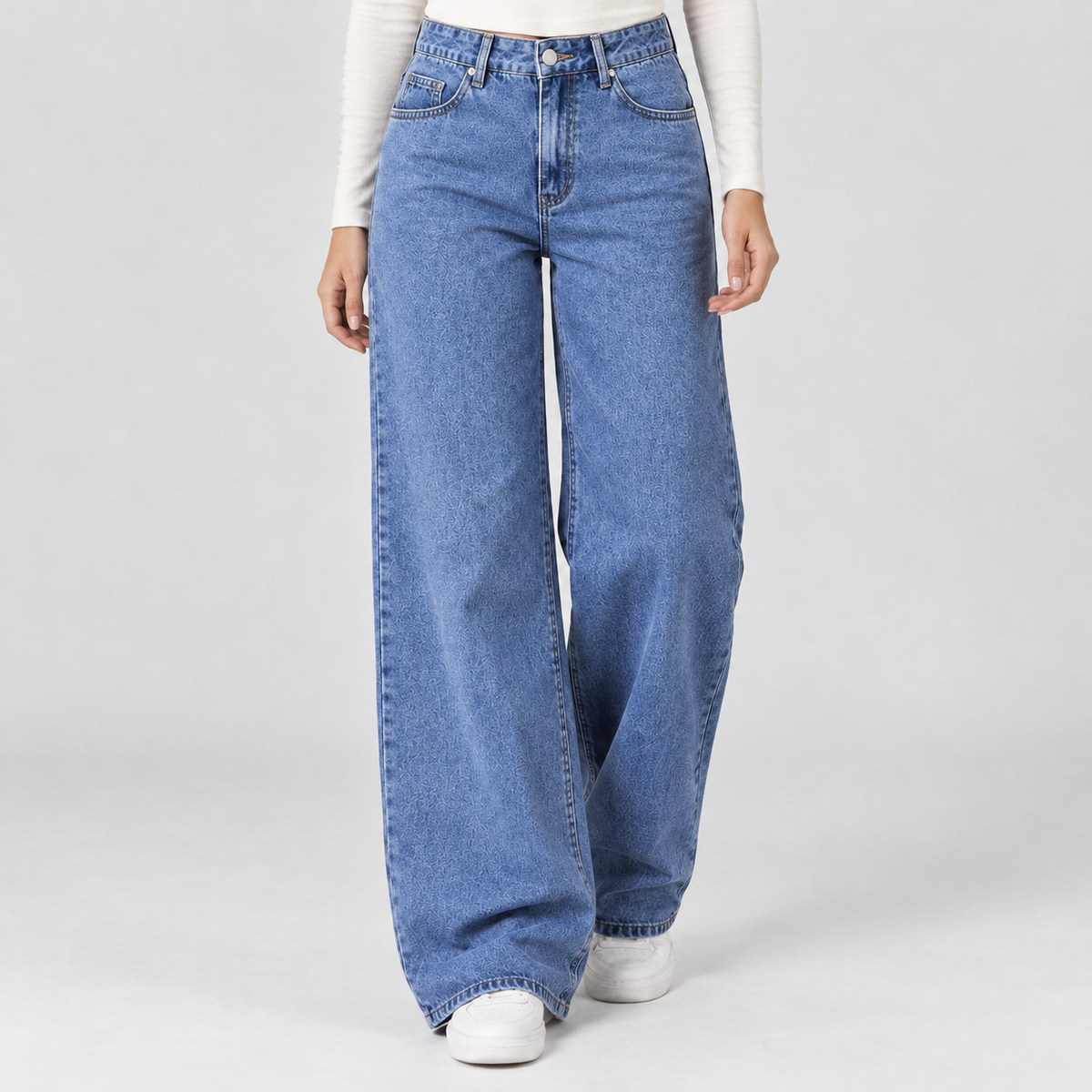 Greenhead Wide Leg Pants - Medium Blue