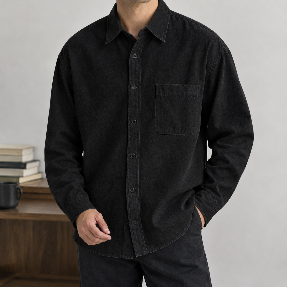 Postbridge Relaxed Shirt - Black