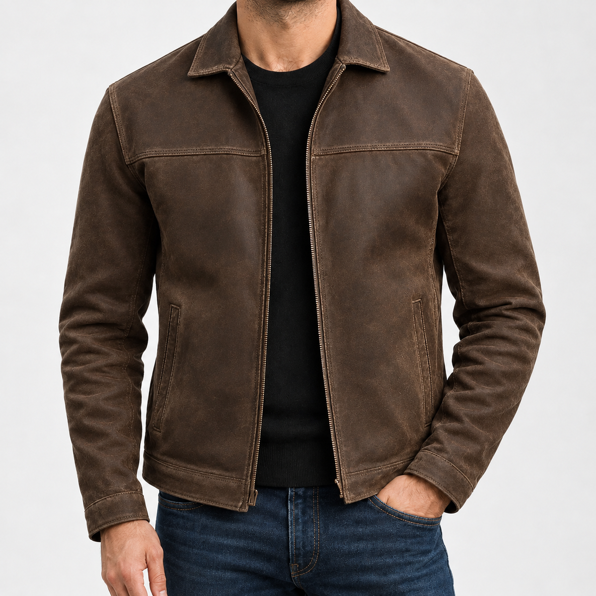 Quenington Zip Jacket - Brown
