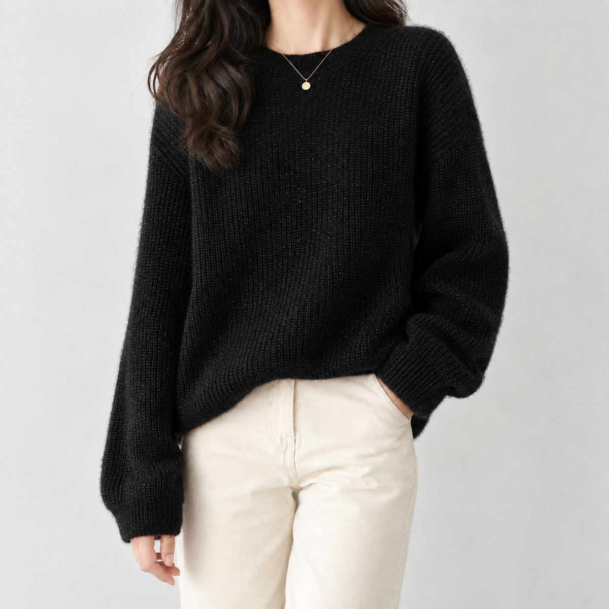 Florence Cashmere Sweater - Black