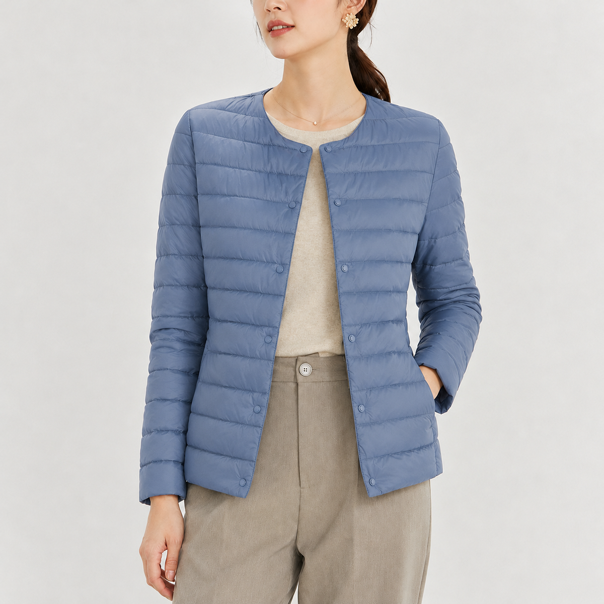 Bolsterstone Quilted Jacket - Haze Blue