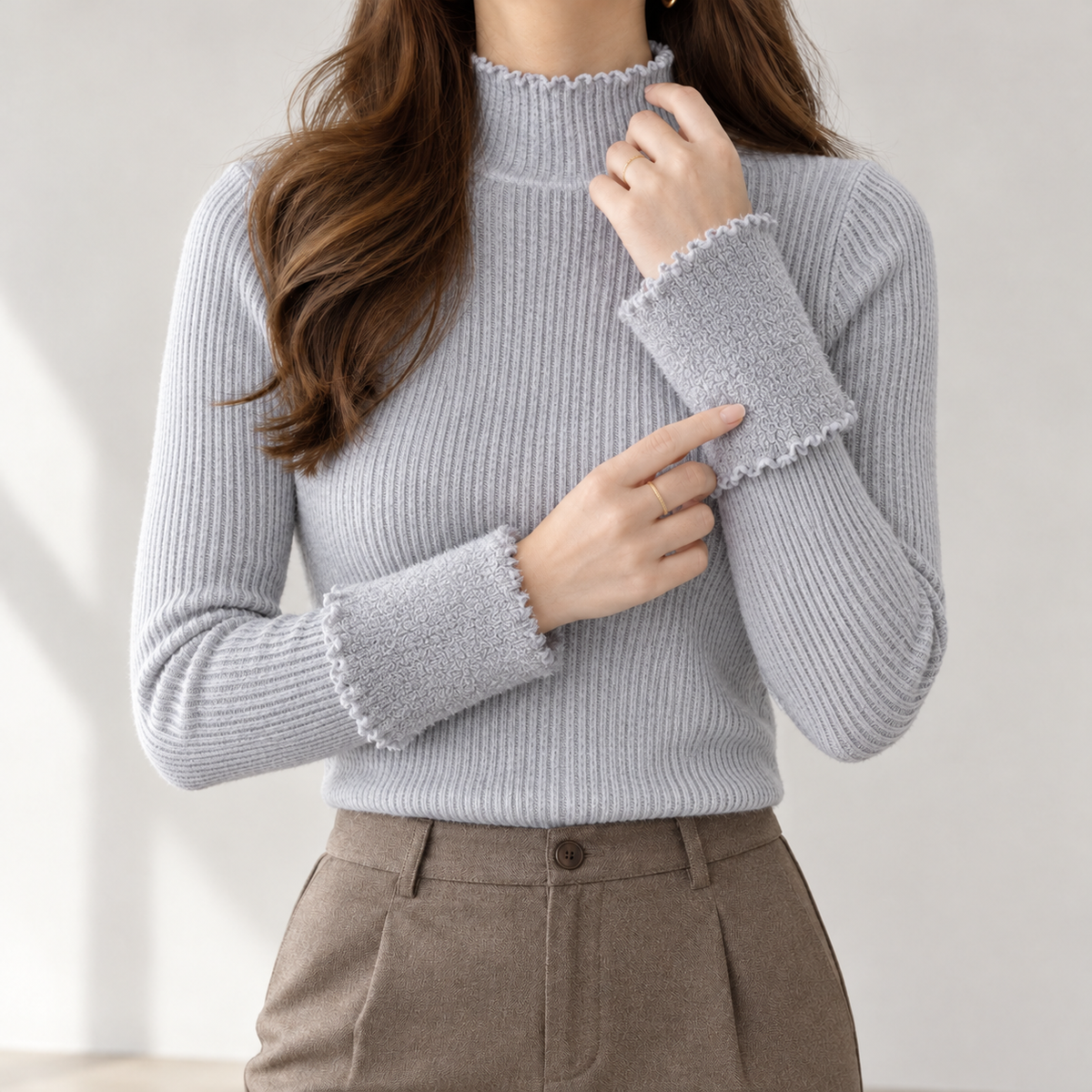 Newholm Ribbed Sweater - Gray