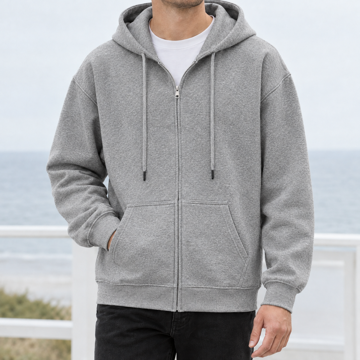 Glencoe Zip Hoodie - Hemp Gray