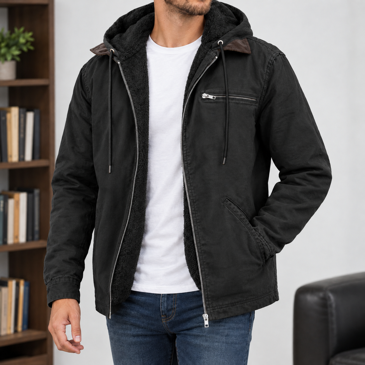 Burley Hooded Jacket - Black