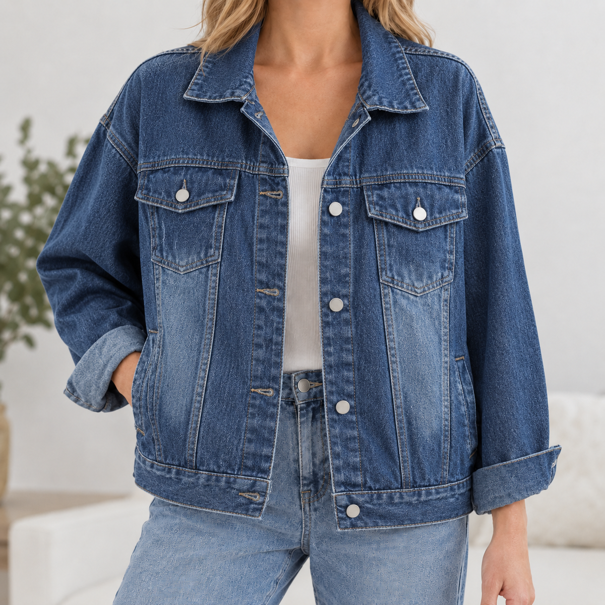 Ashley Denim Jacket - Dark Denim