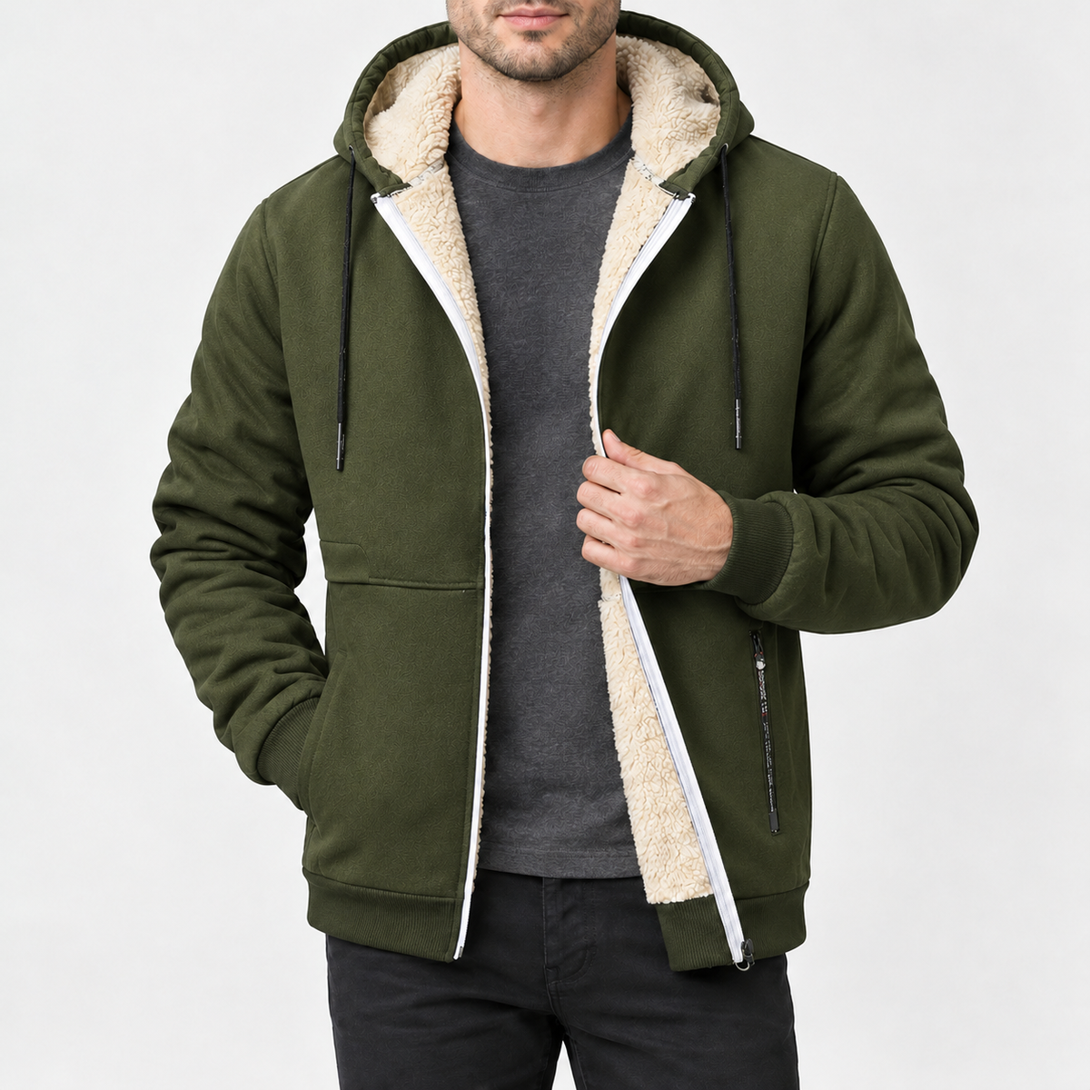 Beanley Cashmere Jacket - Army Green