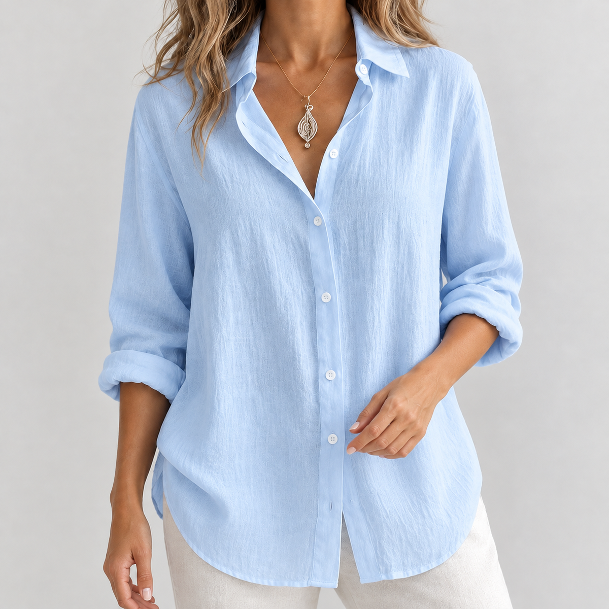 Achiltibuie Relaxed Shirt - Light Blue