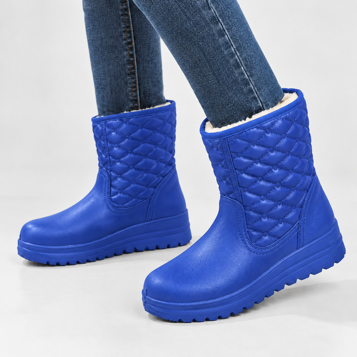 Mealsgate Quilted Snow Boots - Boots-blue