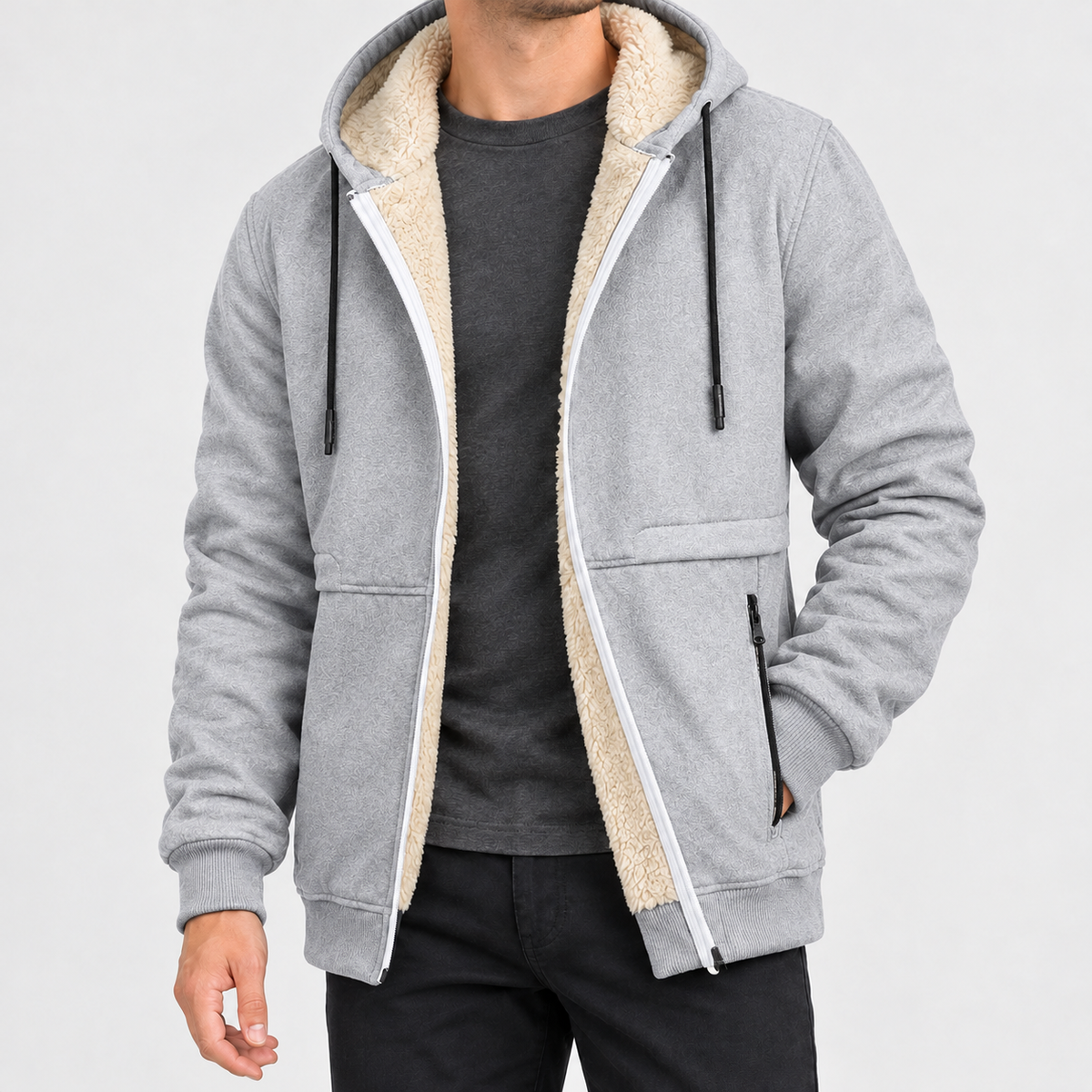 Barbondale Fleece Lined Jacket - Light Gray