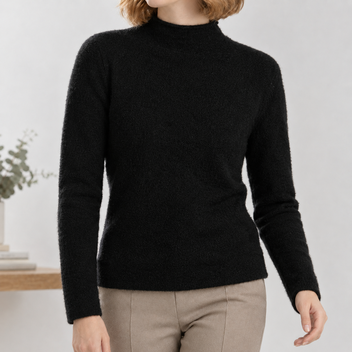 Riley Half Turtleneck Sweater - Black