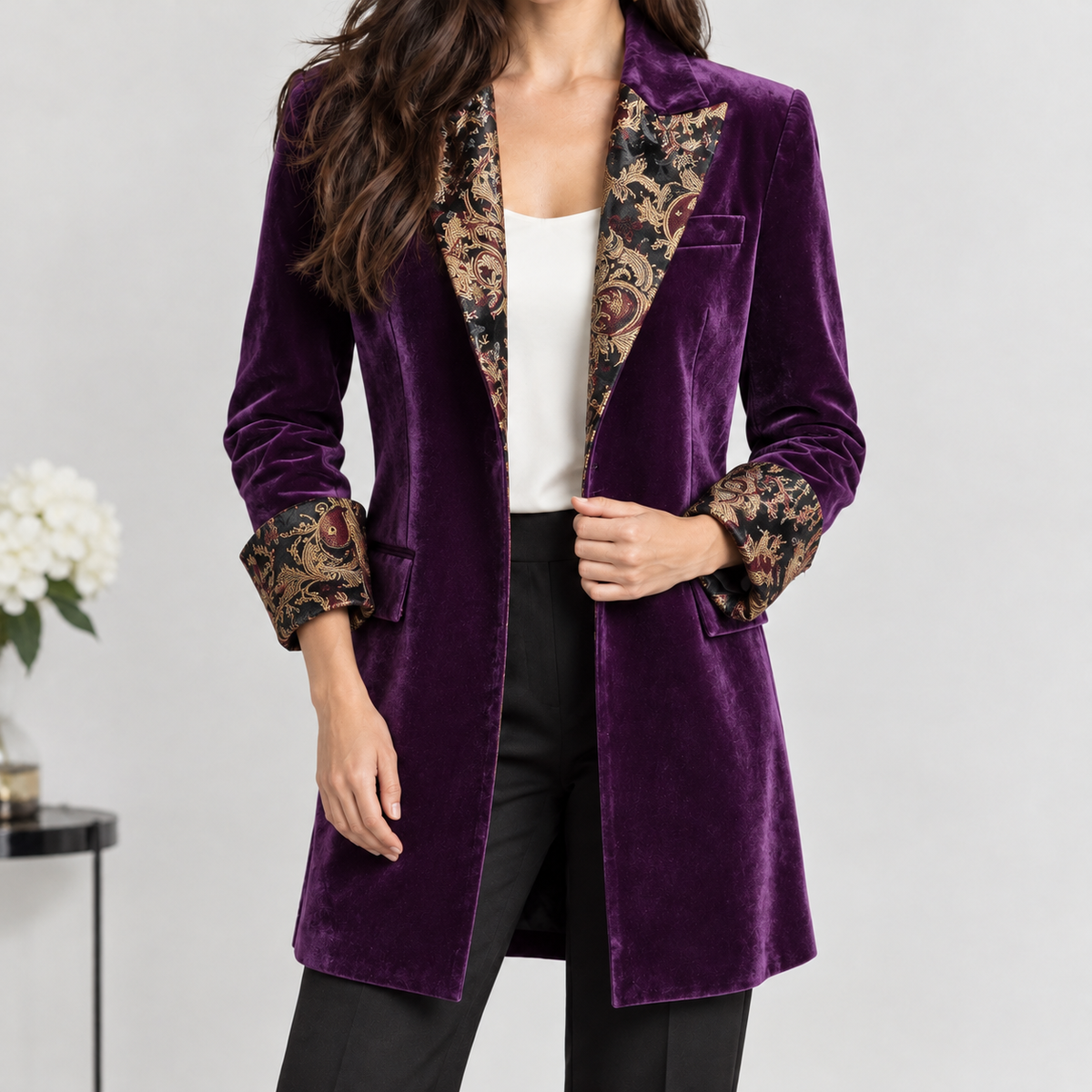 Lugton Paisley Blazer - Purple