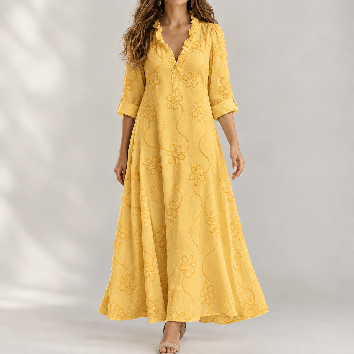 Blakemoor Ruffle Maxi Dress - Yellow
