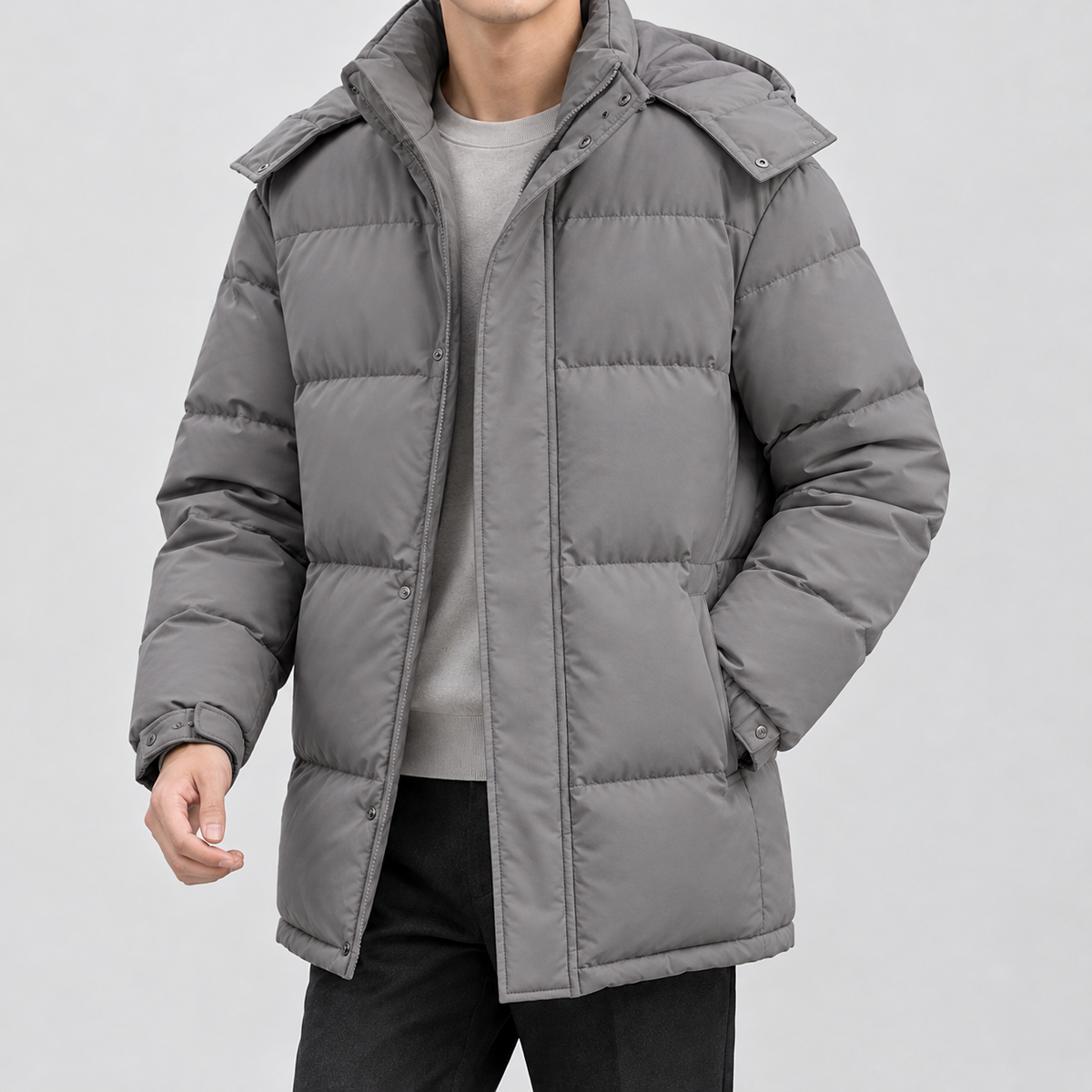 Wetton Hooded Puffer Jacket - Gray