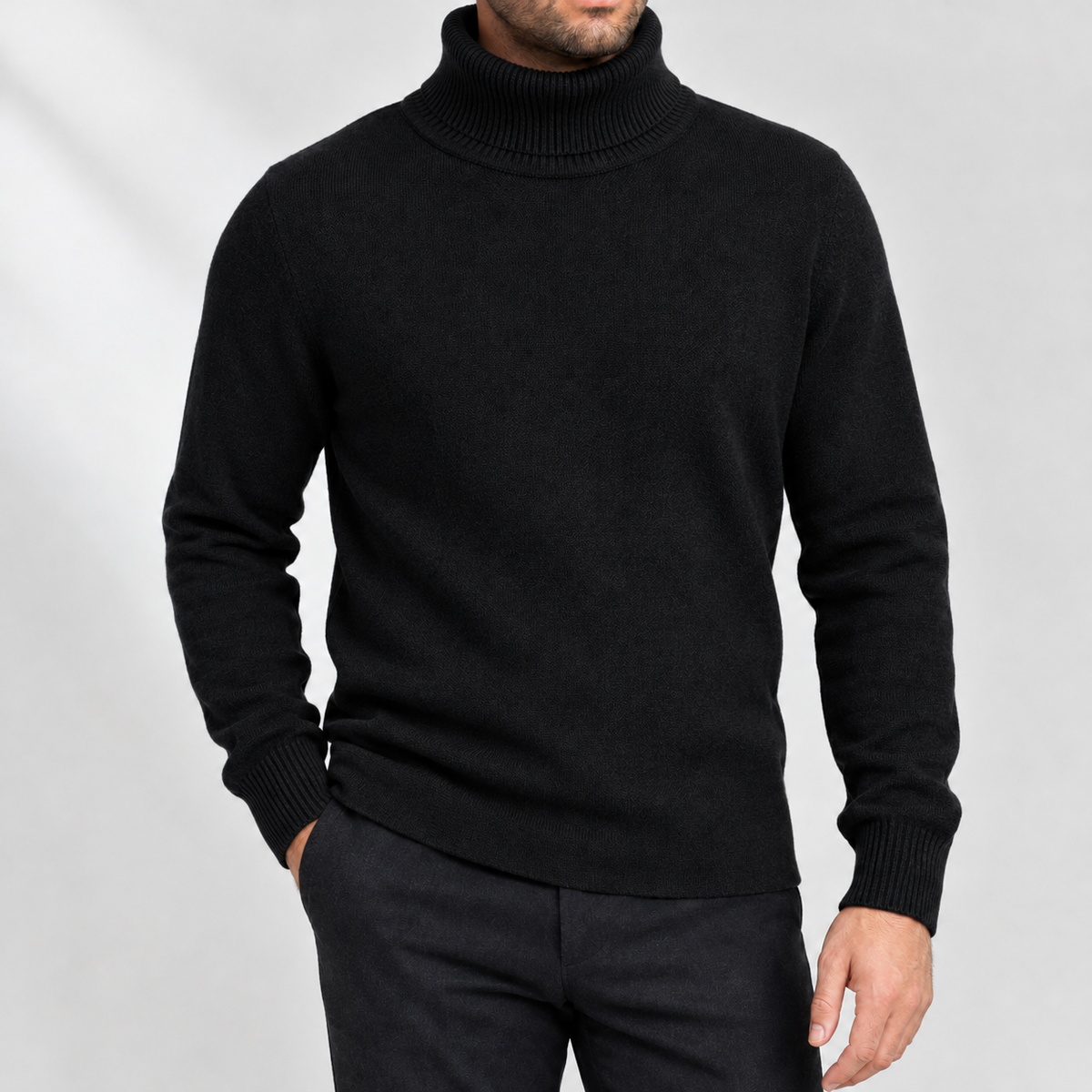 Boleside Turtleneck Sweater - Extra Black