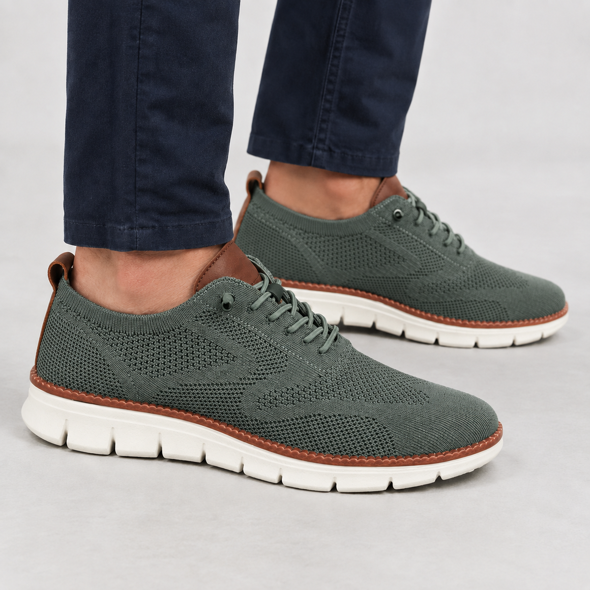 Buckden Knit Sneakers - Lake Green