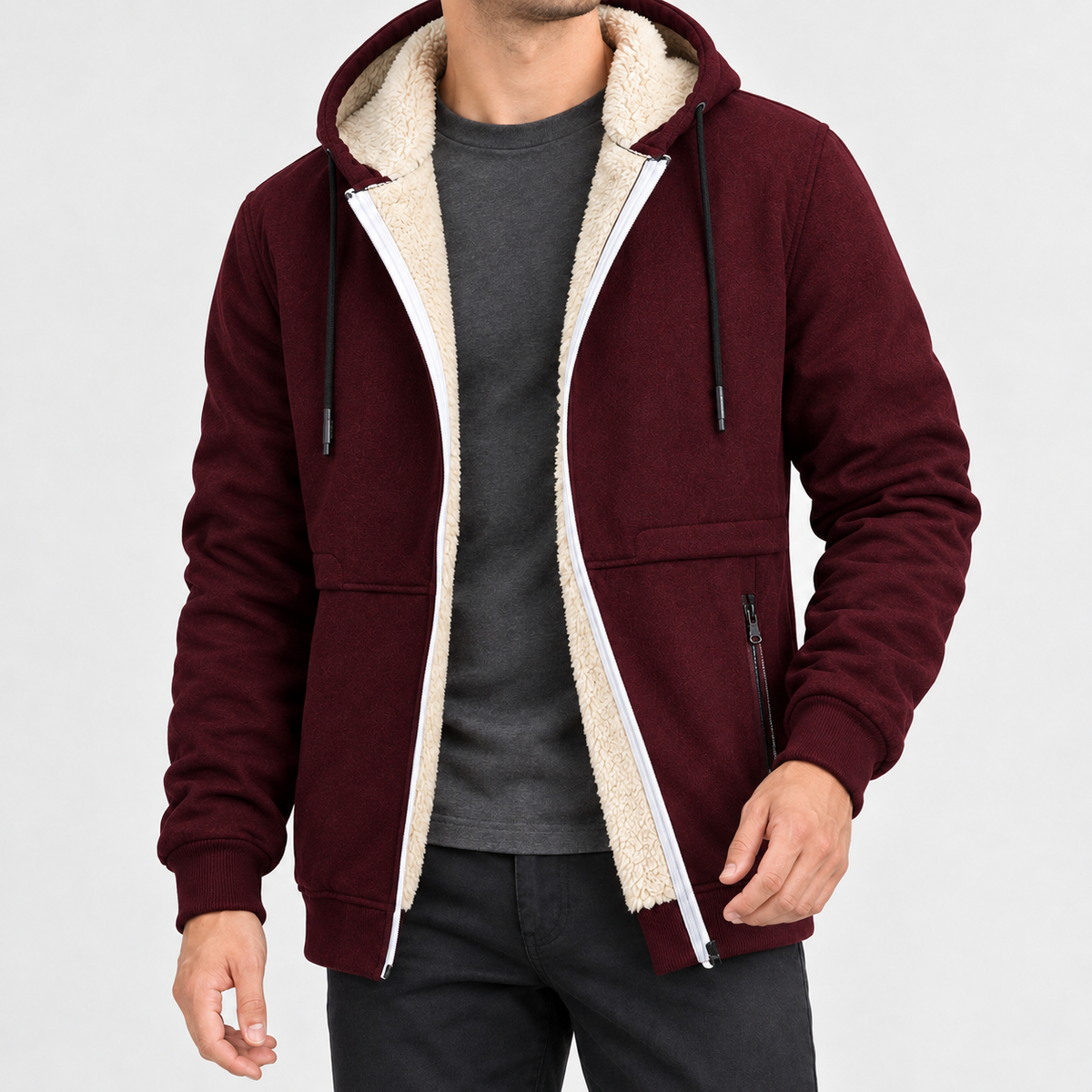 Barbondale Fleece Lined Jacket - Burgundy