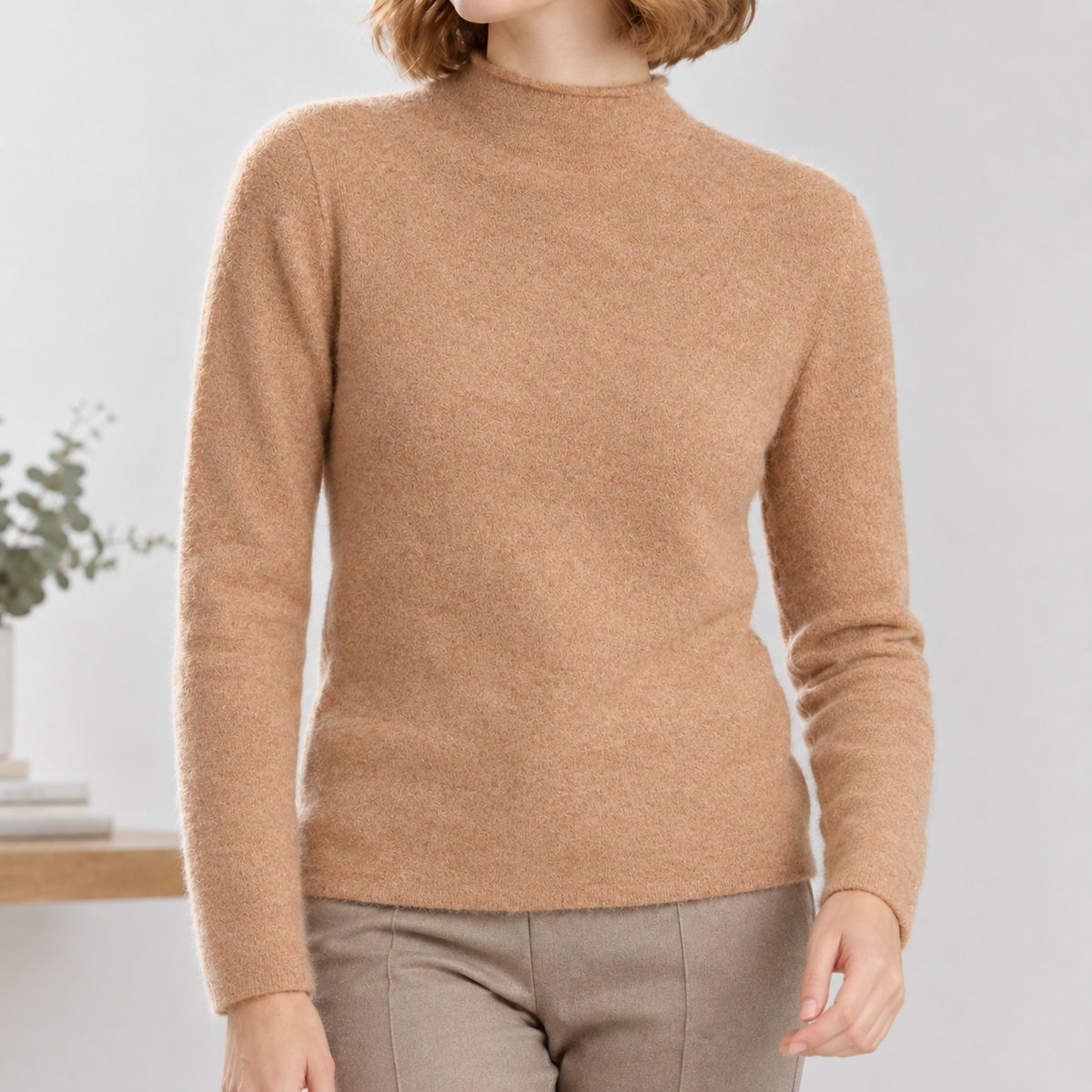 Riley Half Turtleneck Sweater - Golden Camel