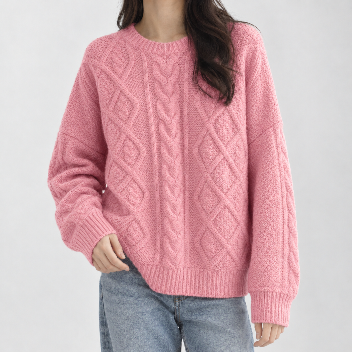 Bracewell Cable Knit Sweater - Pink