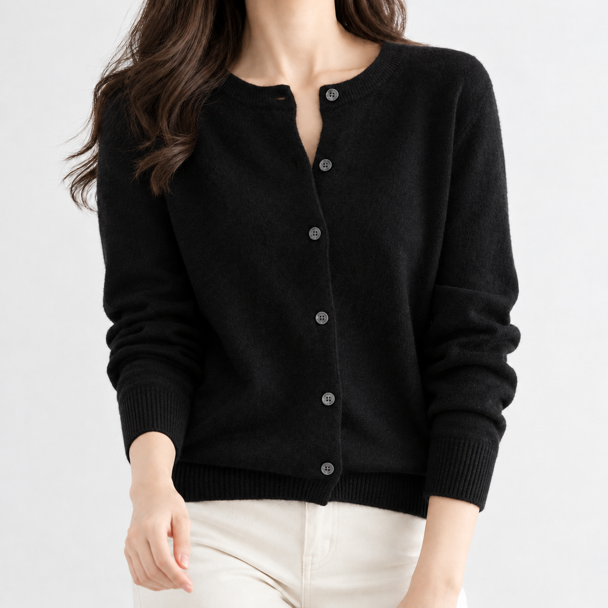 Hareby Cashmere Cardigan - Black