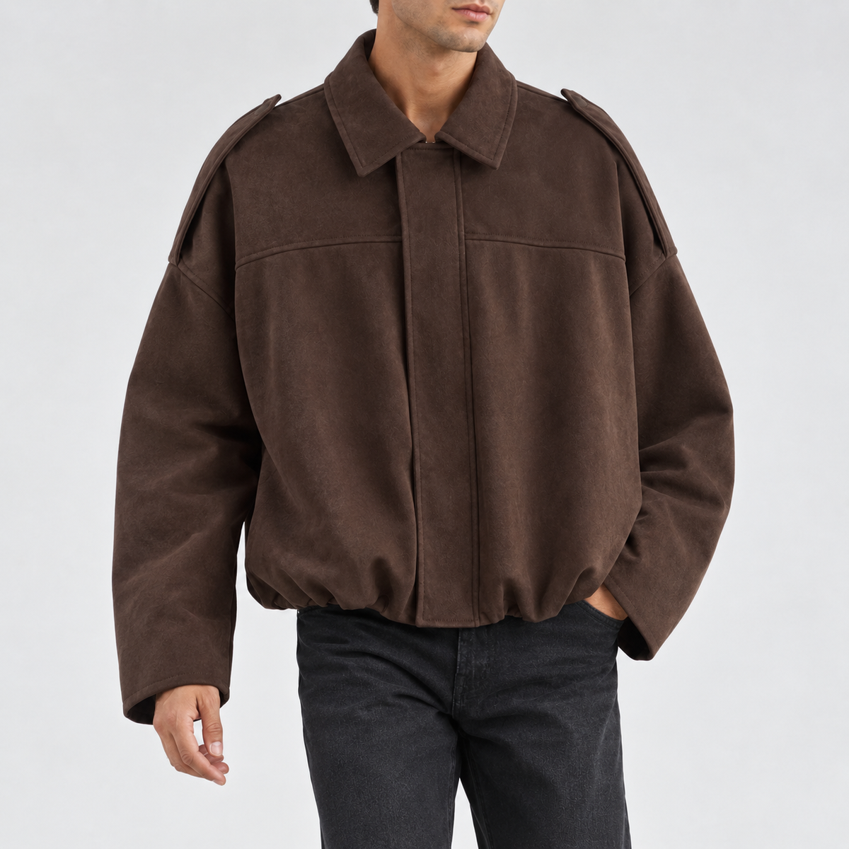 Dorian Suede Jacket - Chocolate Brown