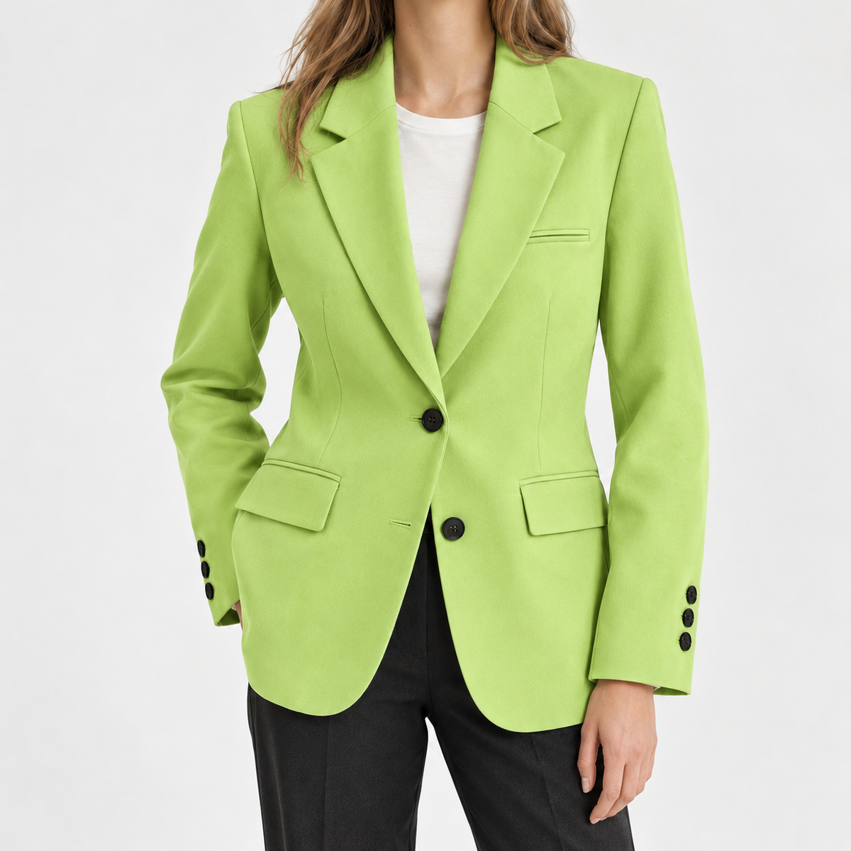 Ravenscar Tailored Blazer - Yellow Green