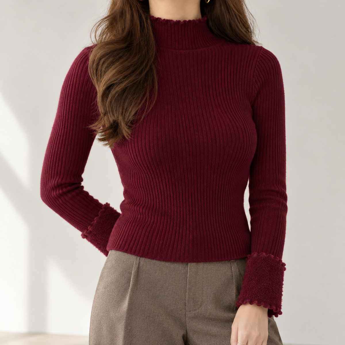 Newholm Ribbed Sweater - Anchor Red