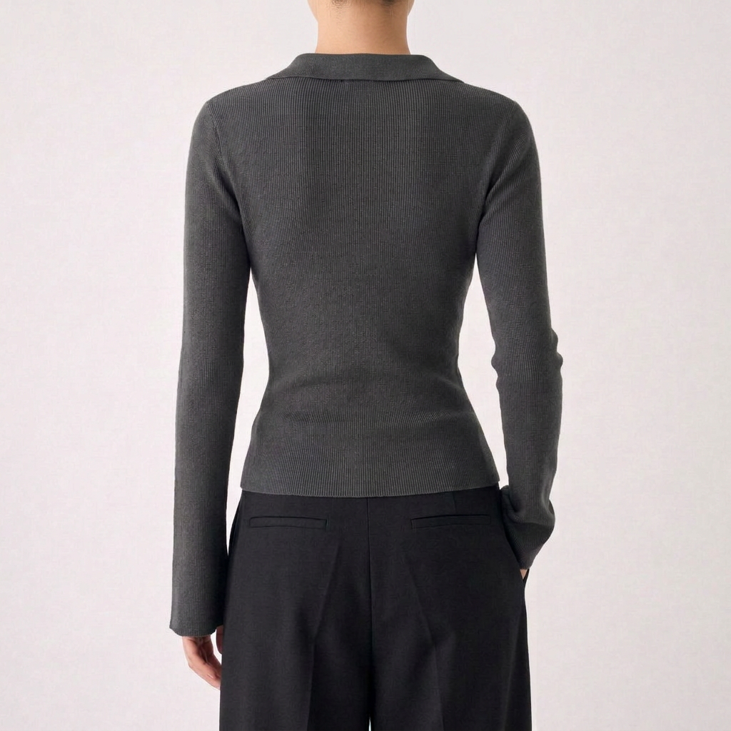 Livia V Neck Top - Lead Product Detail