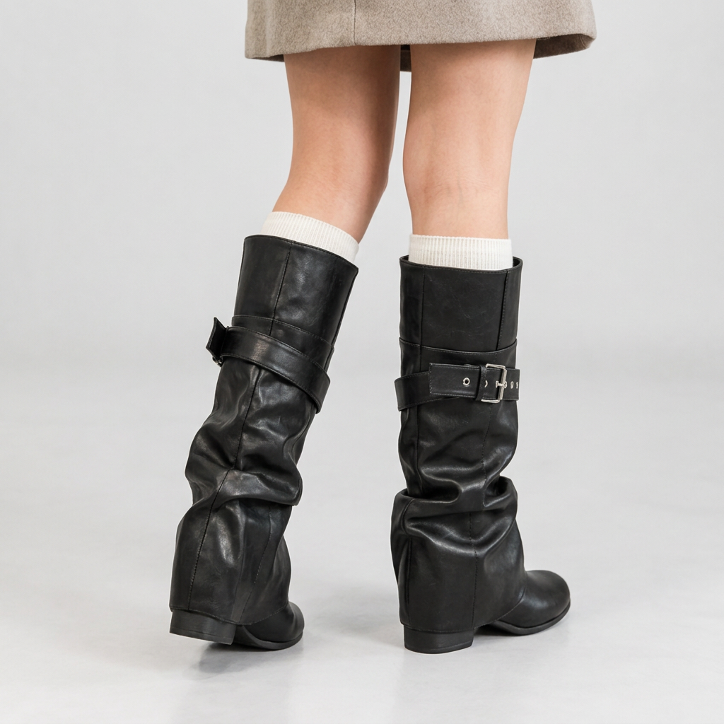 Bellora Buckled Boots - Lead Product Detail