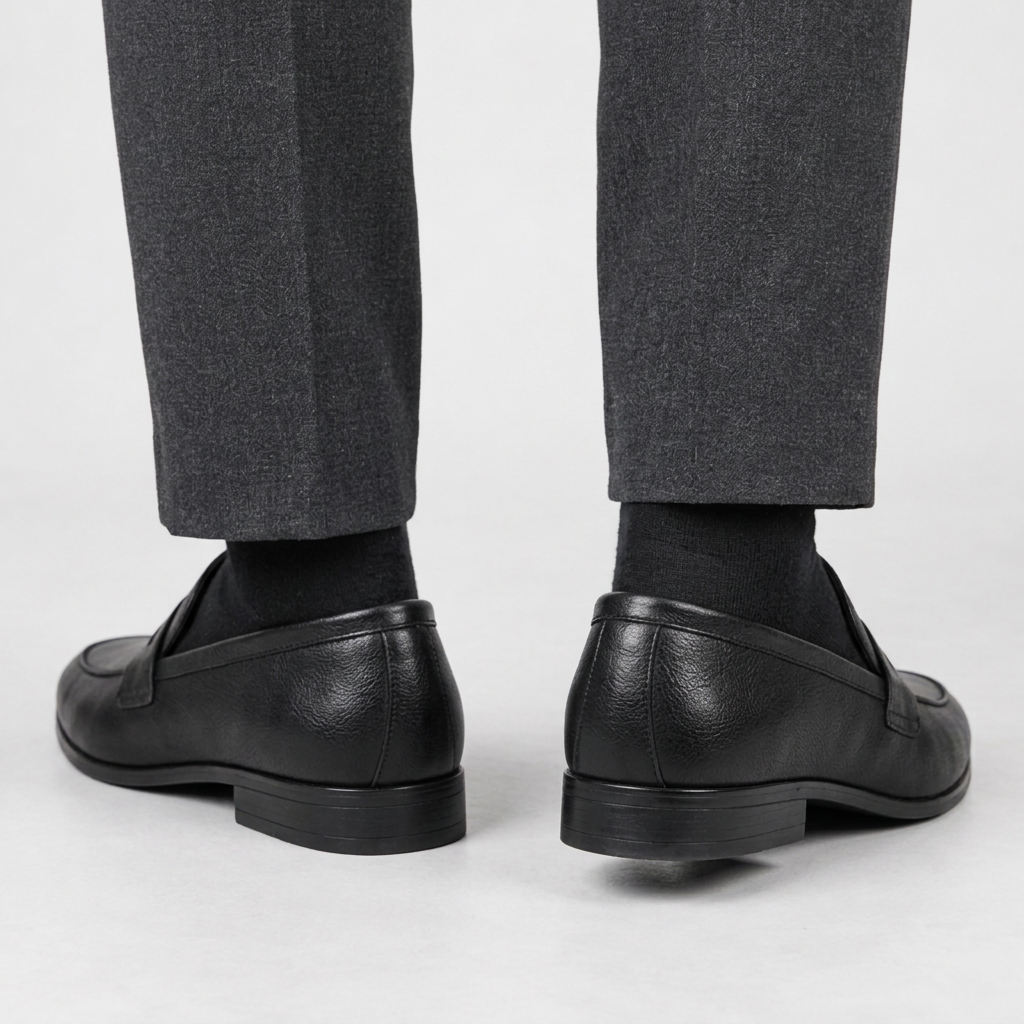 Crosthwaite Leather Loafers - Lead Product Detail