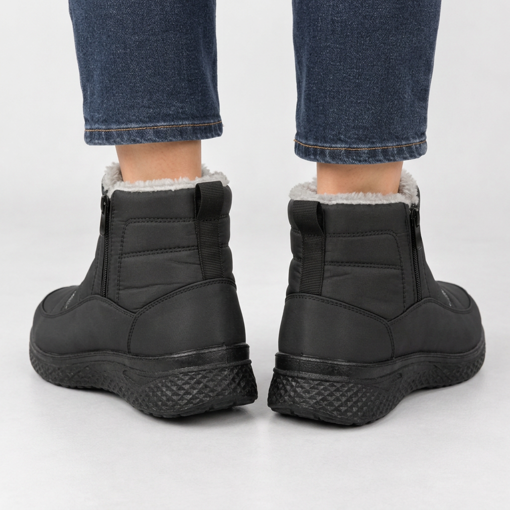 Fiorella Quilted Ankle Boots - Lead Product Detail