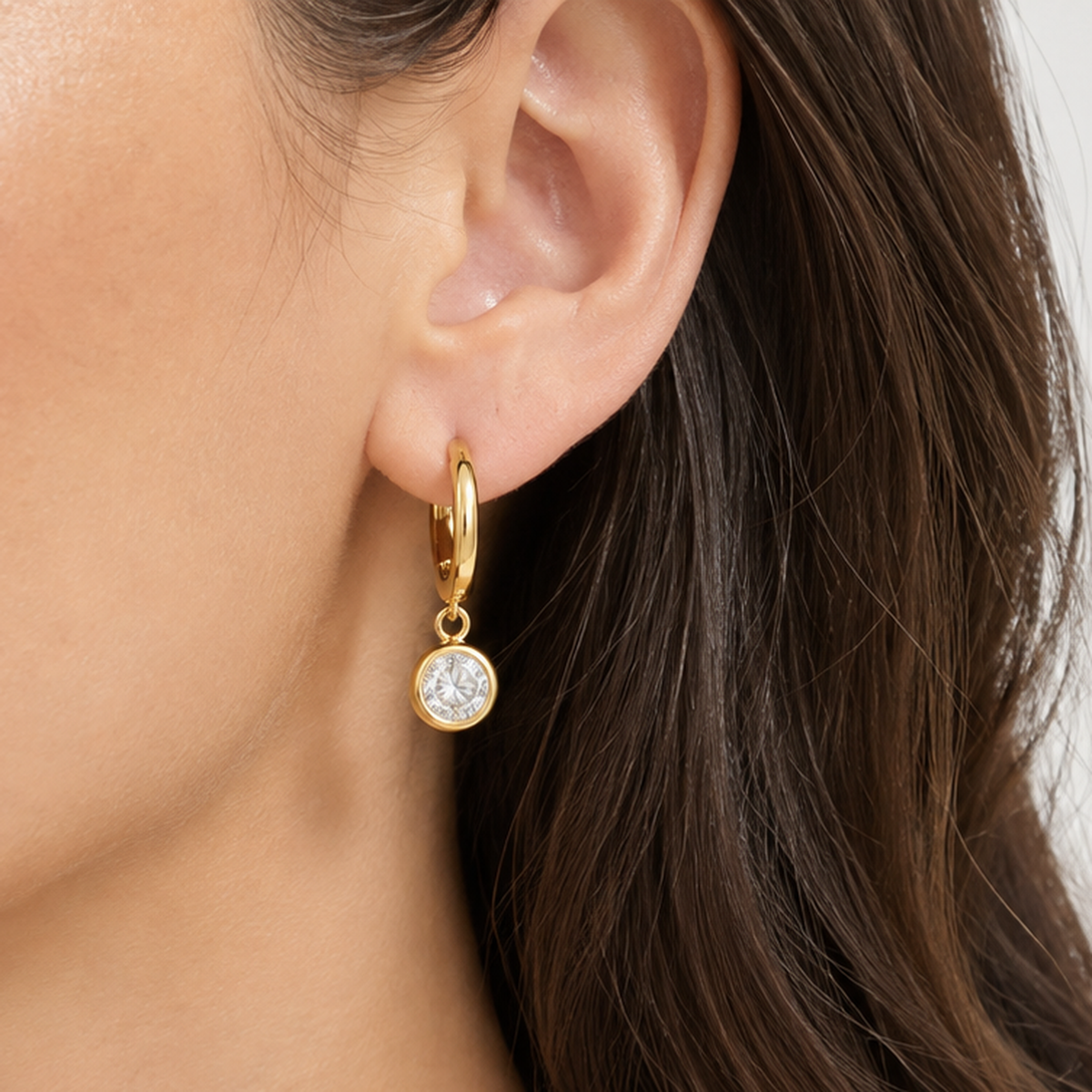 Ilam Zirconia Earrings - Yellow
