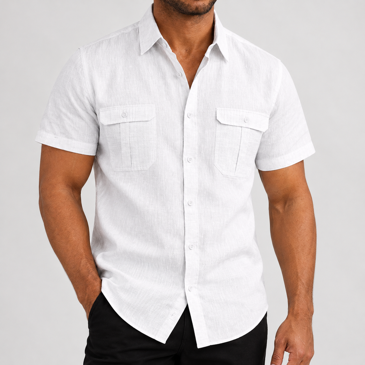 Adforton Linen Shirt - White