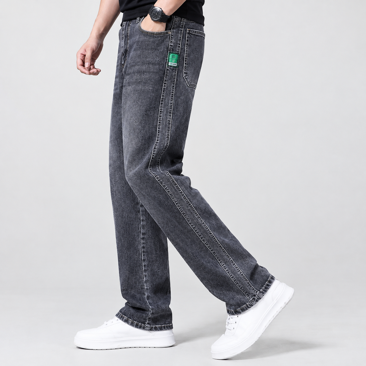 Usselby Straight Jeans - Gray