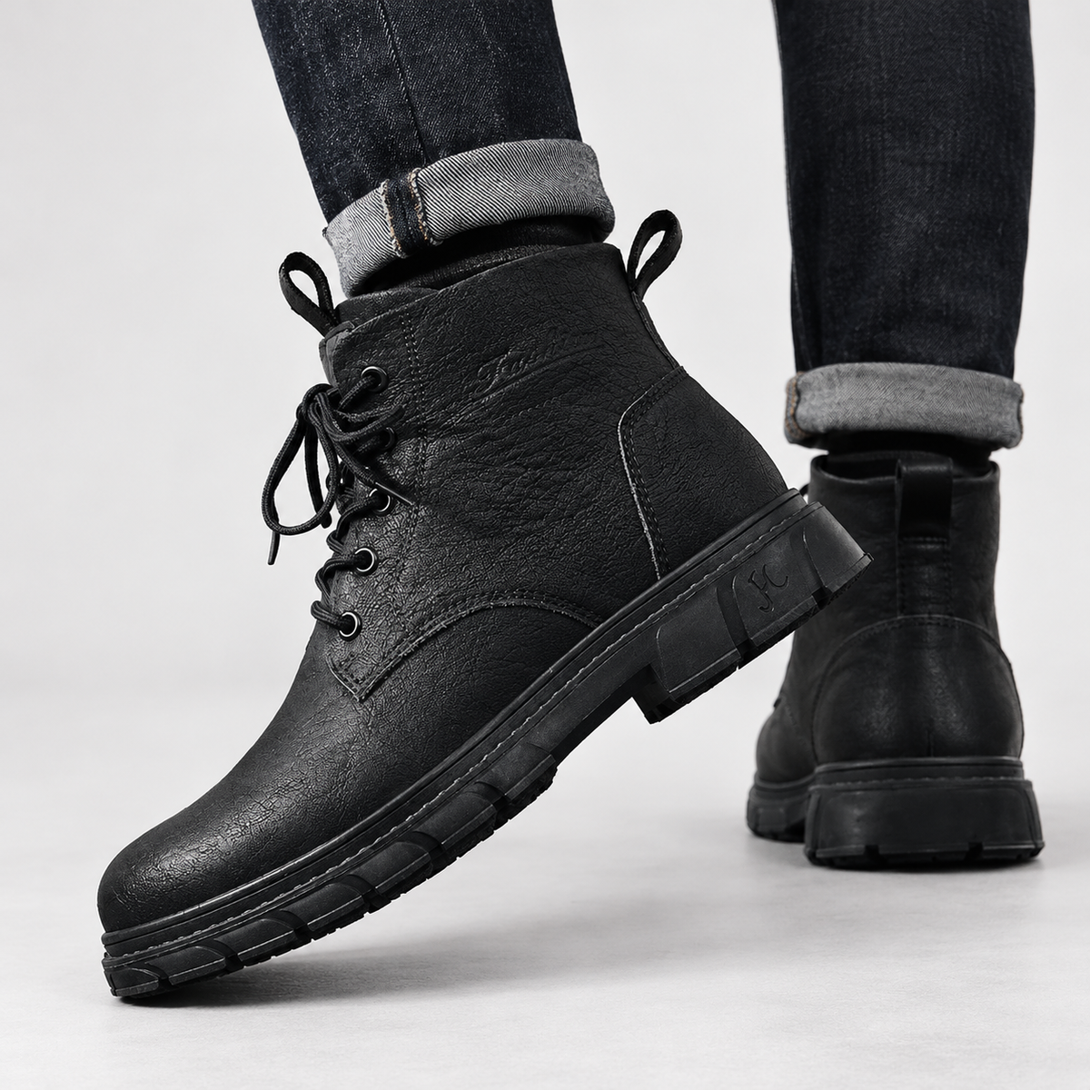 Lamberton Lace Up Boots - Black
