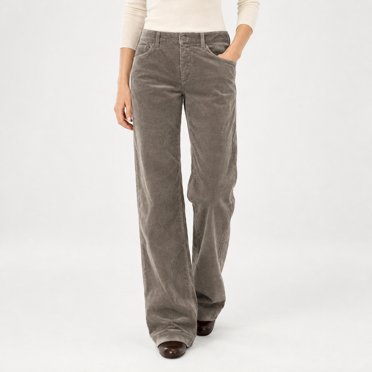 Okehampton Straight Leg Pants - Gray