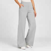 Idbury Wide Leg Pants - Light Gray