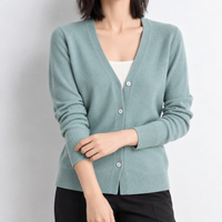 Windrush V Neck Cardigan - Mint Green