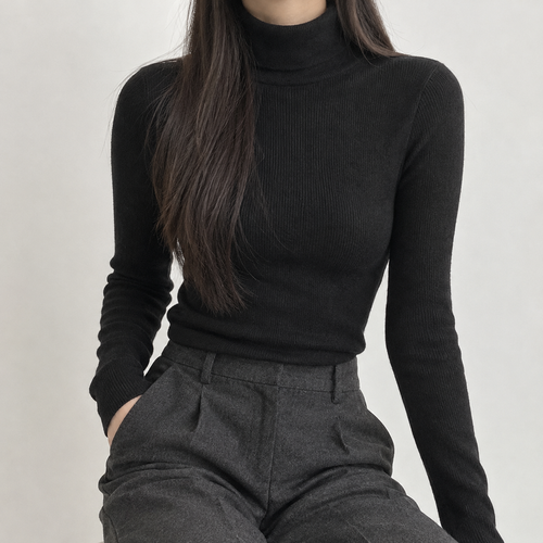 Ancroft Turtleneck Sweater - Black