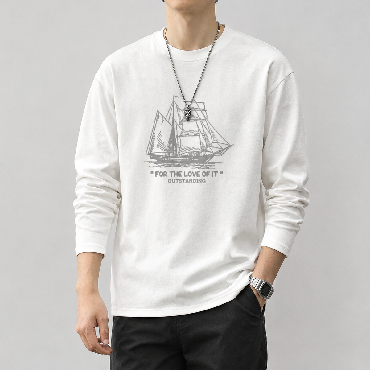 Scarness Relaxed T Shirt - White