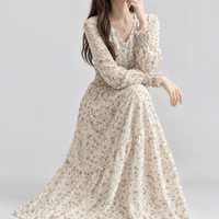 Dulverton Ruffle Maxi Dress - Beige