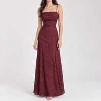 Ashkirk Lace Maxi Dress - Wine Red